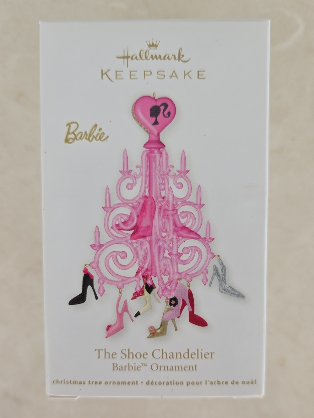 NWT Barbie Pink Shoe Chandelier Ornament with Multicolor Heels